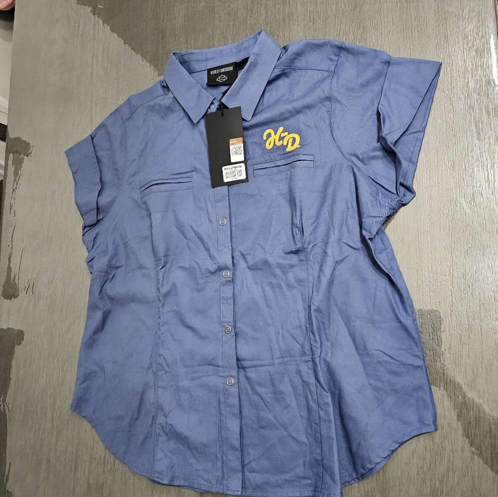 Harley-Davidson Final Lap Button-down Top
